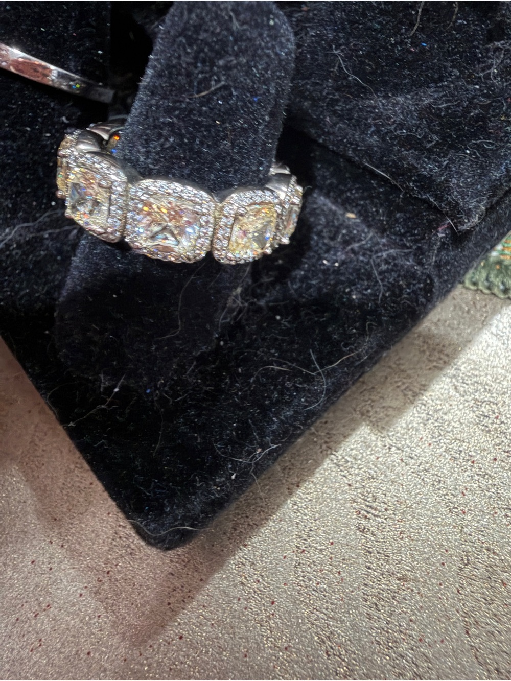 Elegant Yellow-Gold Halo Ring with Clear Accent Stones